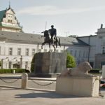 Warszawa - Regeringsgebouw (2015) Standbeeld van Prins Jozef voor de regerings gebouwen (2015)